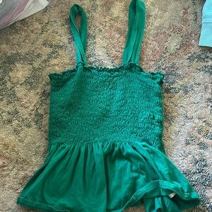 cute green ruffled top
